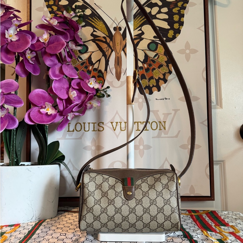 Gucci Beige and Brown Crossbody Bag